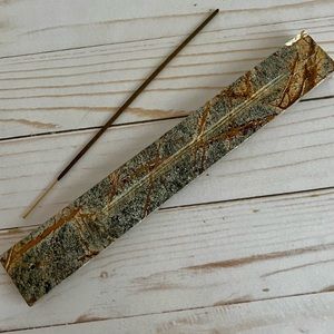 Windrose Beautiful Stone Single Stick Incense Burner Tray Deepak Chopra NEW